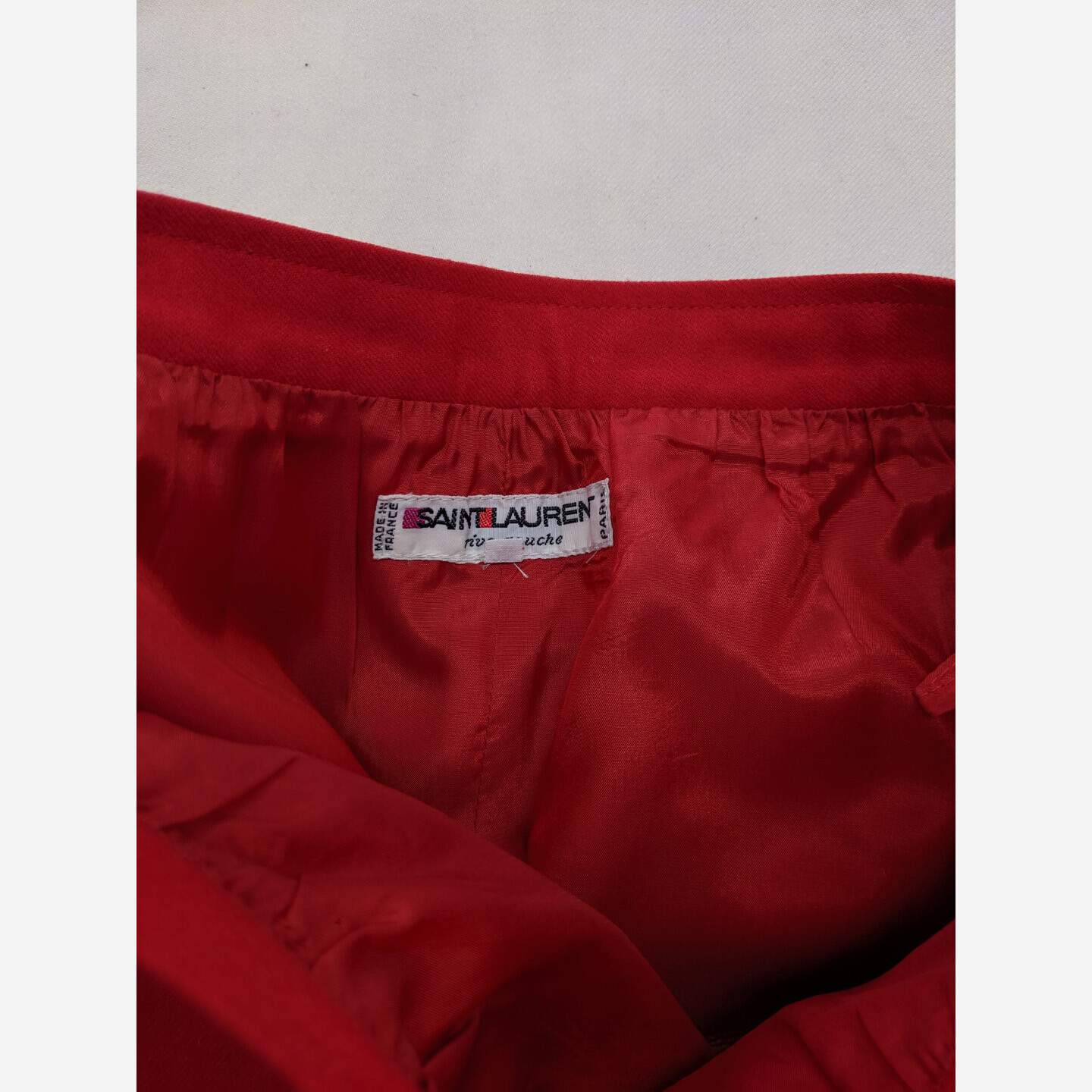 Gonna donna in lana rossa Saint Laurent taglia 12