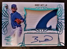 BOBBY WITT JR-2021 Leaf Trinity (#56/99) JUMBO 2-COLOR LOGO PATCH/JERSEY/AUTO