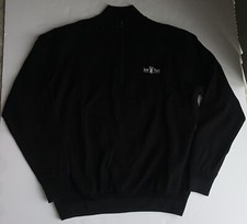 Footjoy FJ 1/2 Zip Lined Pullover 100 Wool Men  s Large Black Deer Track Logo