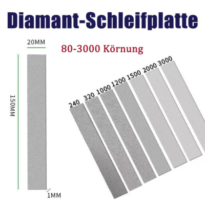 150*20mm Diamant Schleifstein Diamantplatte Messerschärfer Schleife 80-3000#
