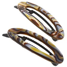 Camila Paris CP3367 French Hair Barrette Clip for Women, Handmade, Onyx, Side...