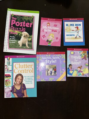 American Girl 6 Book Lot Poster Puzzle, Clutter Control, Friends For Keeps