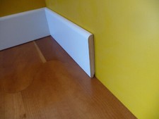 battiscopa in legno multistrato bianco zoccolino 75x10mm. Prezzo al metro