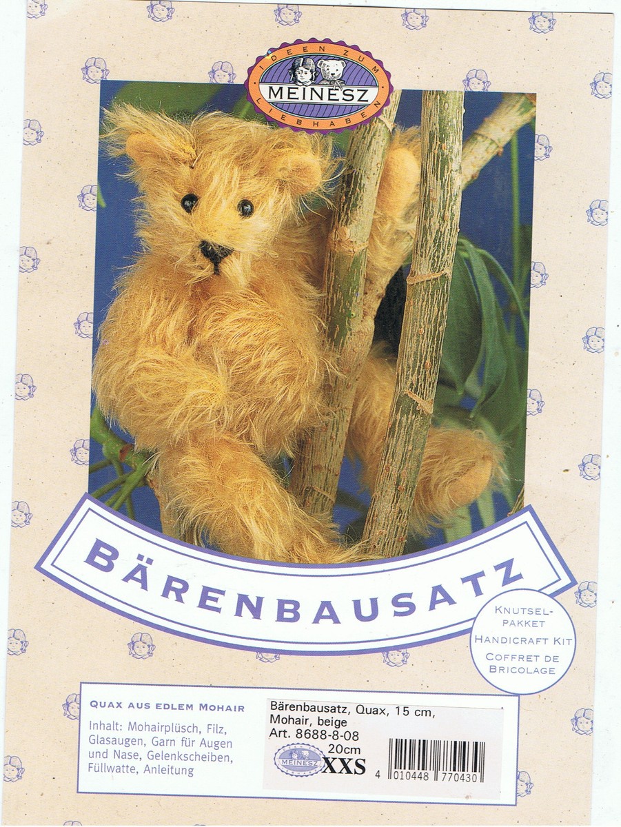 Kit De Création D'ours Meinesz - 15 Cm - Tissu Mohair Beige - DIY