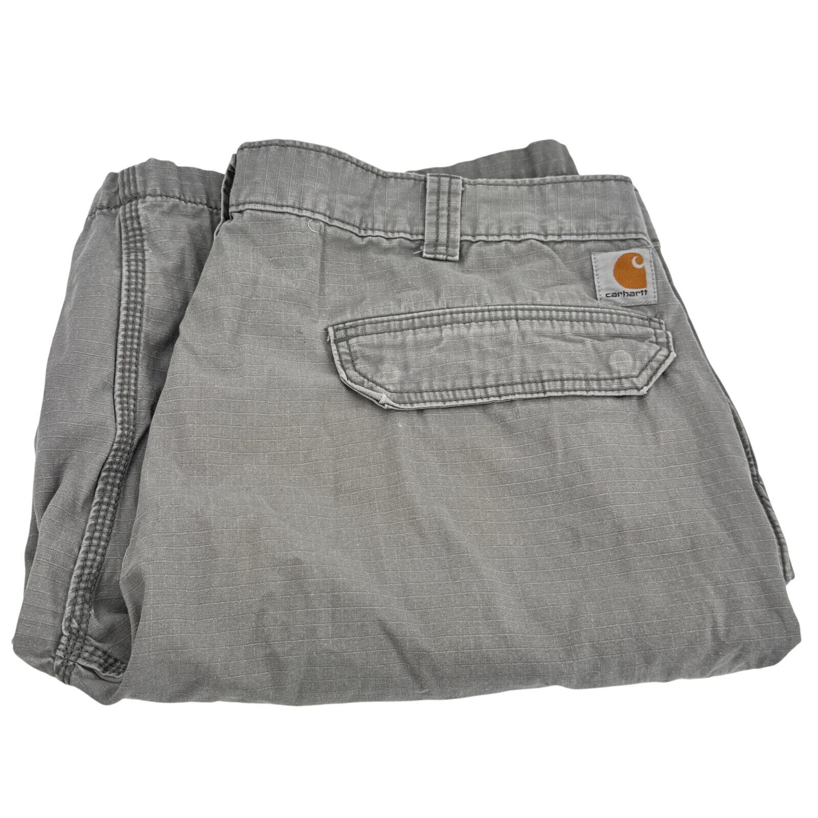 Carhartt Shorts Mens 40 (39x10 ACTUAL) Gray Tacoma Ripstop Relaxed Fit Utility