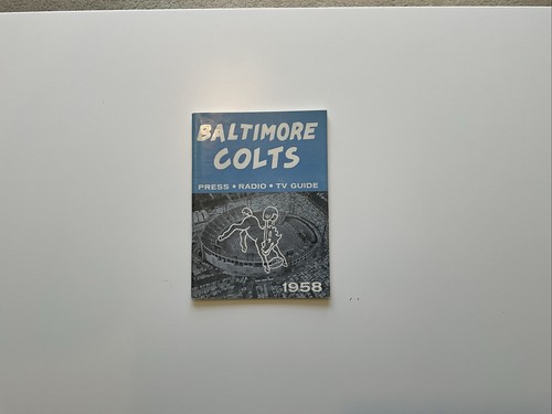 1958 Vintage Baltimore Colts Official Press Radio TV Media Guide Football - 第 1/9 張圖片