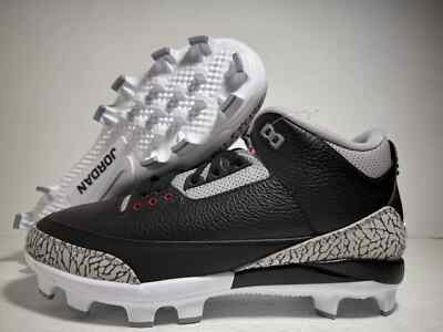 Nike Air Jordan 3 Retro MCS Black Cement Baseball FZ8627-001 Mens Size 12.5