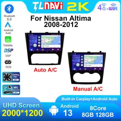 For Nissan Teana Altima 2008-2012 Car Radio Multimedia Screen Carplay GPS Navi