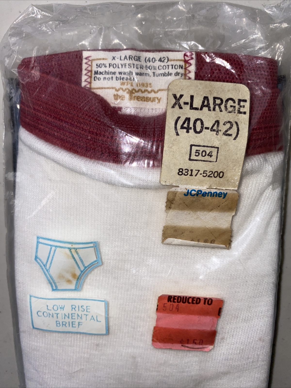 Vintage JCPenney Mens Brief Low Rise Continental Brie… Gem