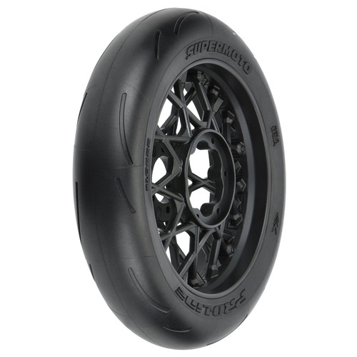 ProLine Racing 1/4 Supermoto Tire Front MTD Black Wheel PMMX