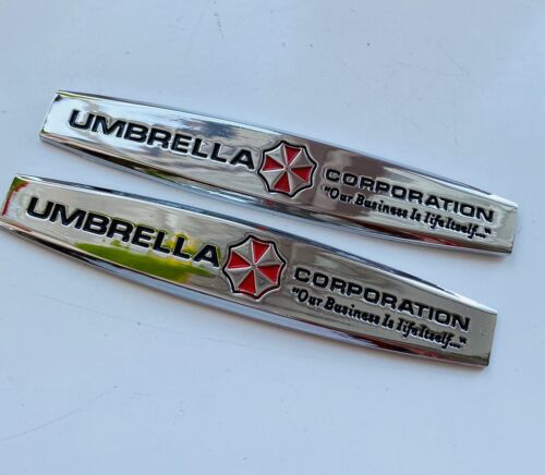 Umbrella Corporation Auto Logo Metal Car Emblem Badge, 2 Pcs, Resident Evil - Imagen 1 de 1