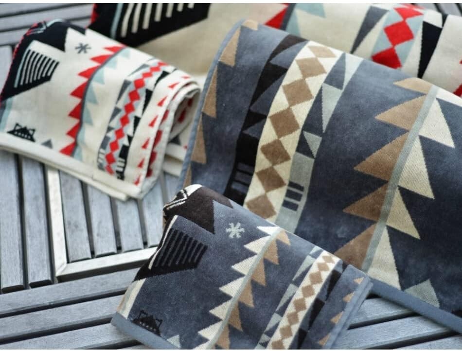 Snow Peak Pendleton Hand Towel Charcoal Gray Cotton SI-PD