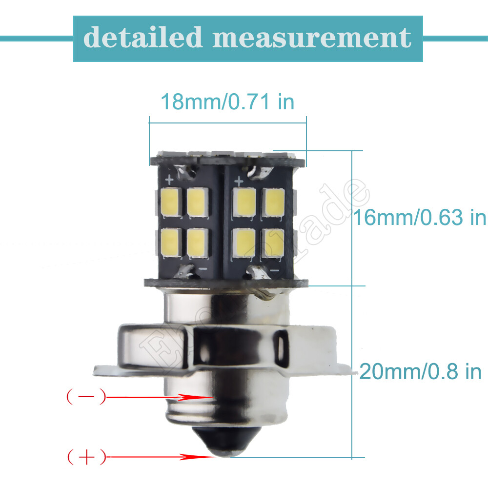 Ampoule LED Phare Avant Moto/scooter - Modèle P26S XBD 150W - Blanc 6000K, 2400 Lumens - 10-30V - Neuf Sous Emballage