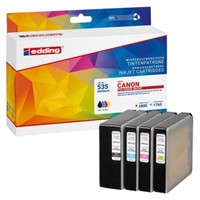Edding EDD-535 Schwarz, Cyan, Magenta, Gelb Druckerpatronen Kompatibel Zu Canon