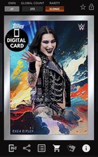 DIGITAL TOPPS WWE SLAM RHEA RIPLEY ICONIC COSMIC CHROME 25 STARS  IN THE NIGHT