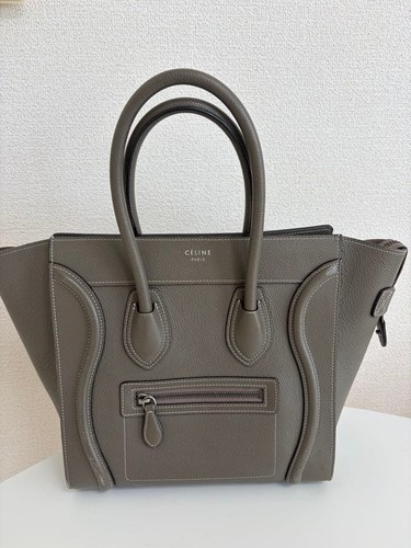 Celine Luggage Micro Drummed Calfskin Women's Bag Used From Japan
