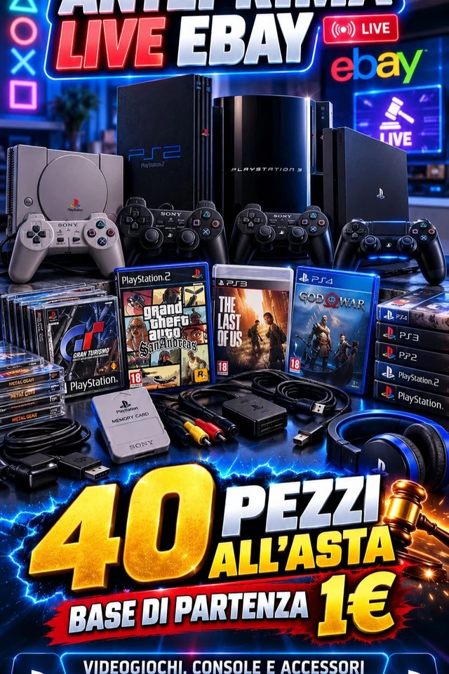 40 Aste articoli Playstation 1, 2, 3 e 4 partire da 1€ 🔥