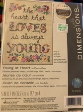 Vintage Dimensions Embroidery Kit 71-06241 "Young At Heart  2014 NEW SEALED