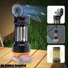 For Dewalt 18V/20V Battery Portable Camping Lantern Lamp LED Work Light With Fan