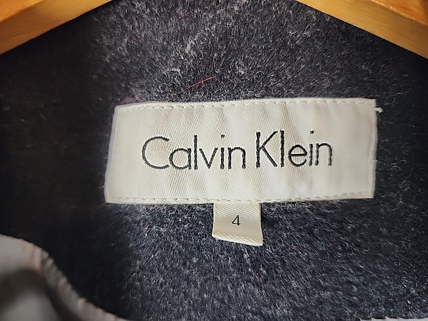 Calvin Klein Women’s Double Breasted Button Down Coat Wool Blend Black Sz 4  thumbnail 6