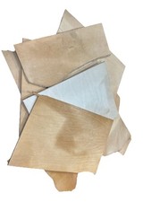 3 LB Vegetable Tan Cowhide Leather Scraps Medium 8-9 Ounce OZ Large Pieces 12  