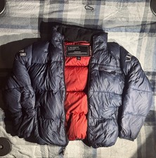 Vintage 1990s Ralph Lauren Polo Jeans Co Navy Puffer Down Jacket Spell Out