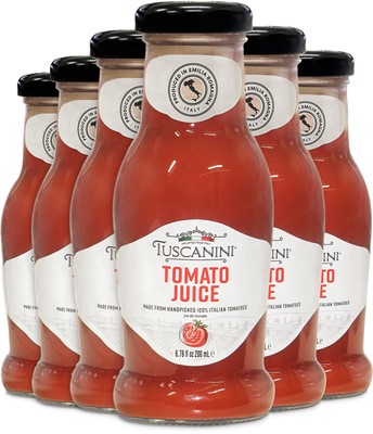 Premium Italian Tomato Juice, 6.76 oz (6 Pack) | Low Sodium Tomato Juice | Gr...