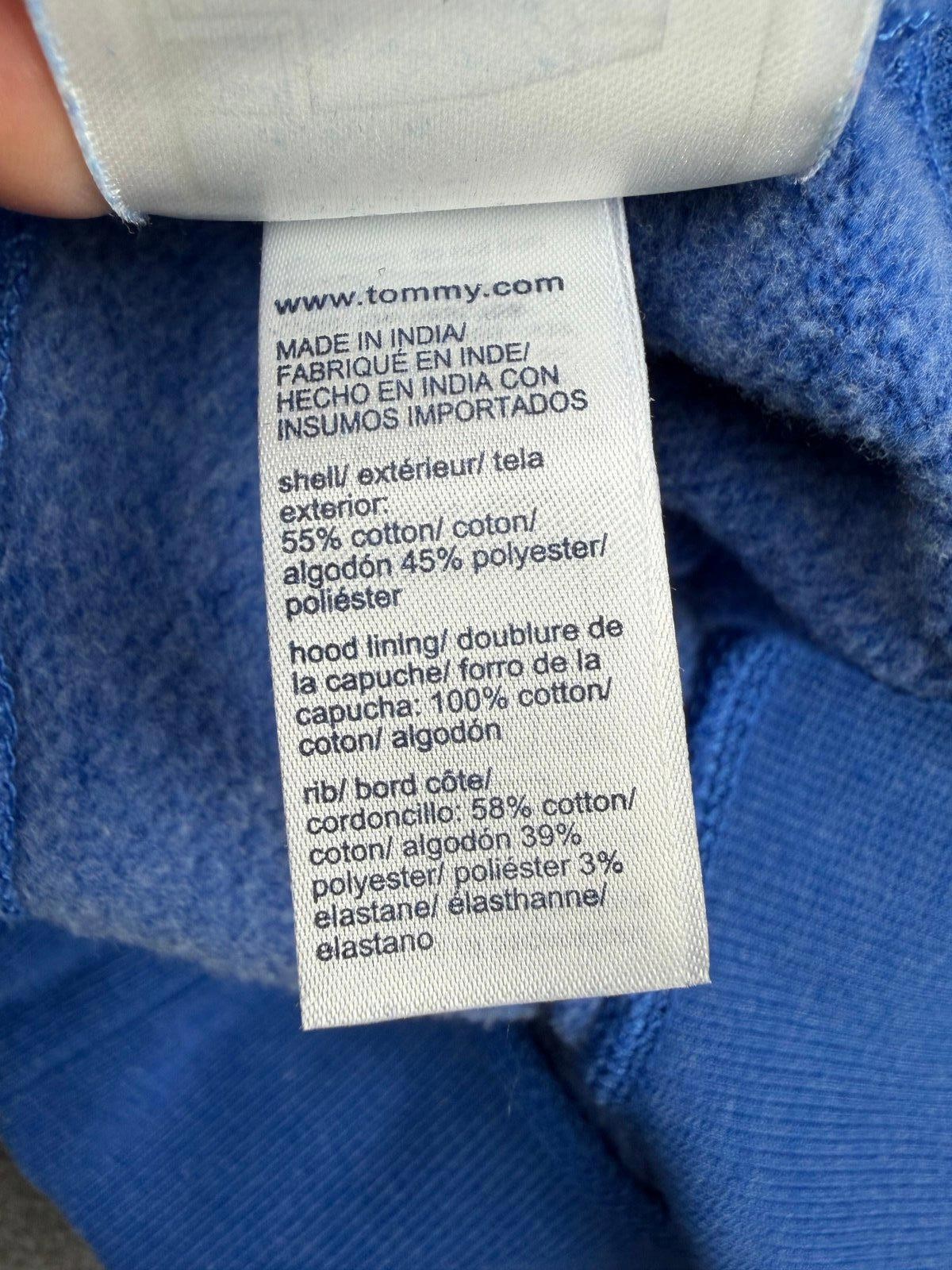 Tommy Hilfiger Tommy Jeans Women's Small Blue Pullover Hoodie Logo Sweatshirt thumbnail 4