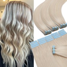Seamless Skin Weft Tape in Real Remy Human Hair Extensions Highlight 60PCS 150G