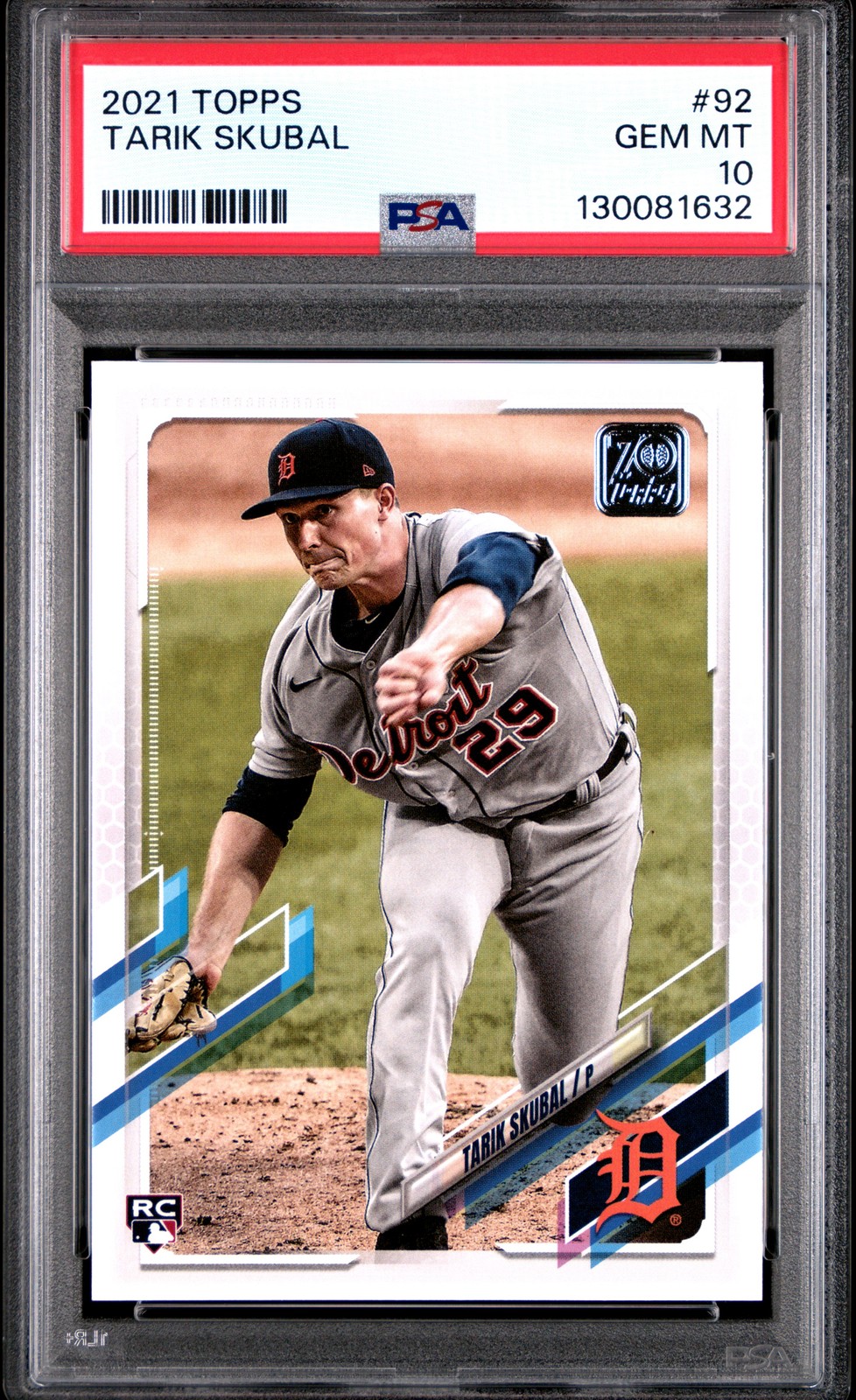 2021 TOPPS #92 TARIK SKUBAL ROOKIE RC PSA 10