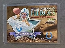 Peyton Manning 1998 Leaf Rookies & Stars Great American Heroes #/2500 RC 