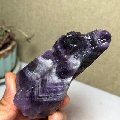 90mmNatural Dreamy amethyst Crystal gemstone rough original Specimen 129g A3740