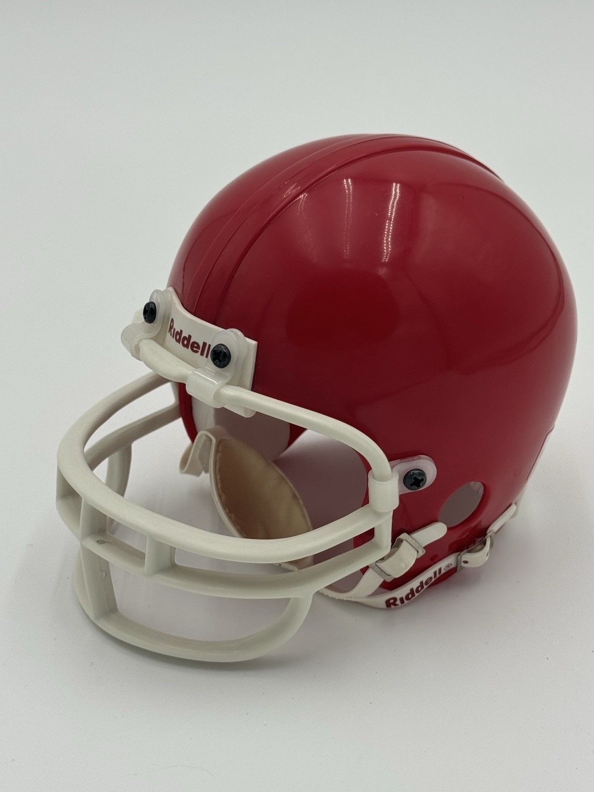 Riddell Mini Football Helmet 3 5/8 Blank Red No Logo NFL NCAA Custom Used