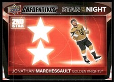 2021-22 UD Credentials #2S-1 Jonathan Marchessault Star of the Night: 2nd Star