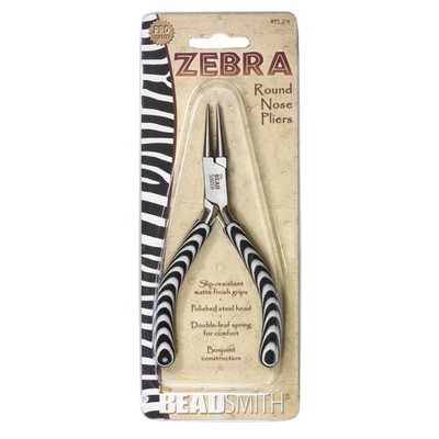 BeadSmith  Zebra Line Round Nose Pliers with Double Spring * Jewelry Tools