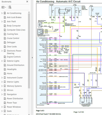 Ford F-150 2014 Color Wiring Diagram Schematic V8 5.0L 4WD pdf