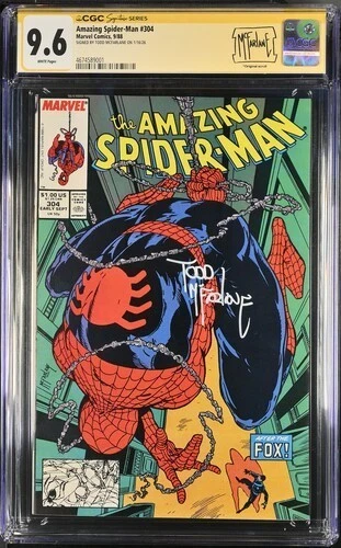 The Amazing Spider-Man #304 (Marvel Comics 1988) CGC 9.6 sign Todd McFarlane