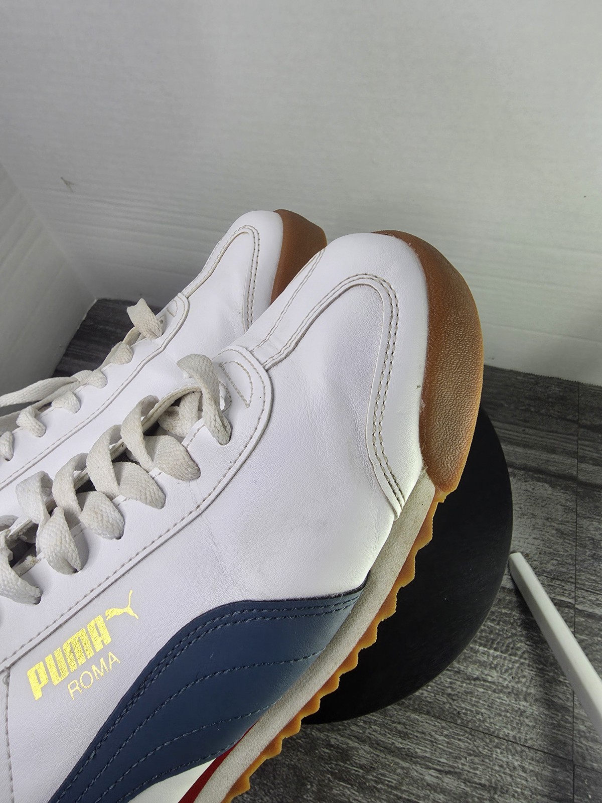 Size 9 - Puma Roma Basic Plus White Evening Sky M… - image 9