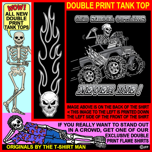 Outlaw Skeleton Off Road Muscle Crusher Monster Truck Fantasy Hot Rod Tank Top