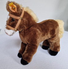 Original STEIFF Pferd FERDY 072703 mit Knopf im Ohr - 34 cm  - 80er / 90er Jahre