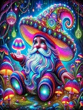 Mushroom Dwarf Diamond Art Kits for Adults,Colorful Diamond Painting Kits for Ad