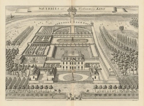 Squerries at Westram in Kent—Squerryes Court, Westerham—Badeslade & Harris 1719