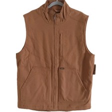 MENS CANVAS QUILTED WORK VEST SIZE LARGE