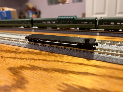 Coche plano Micro-Trains escala N Spokane Portland Seattle 50' 34034 con estacas 44080 | Zustand: Used