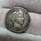 1916 Barber Dime. 90% Silver.  Nice Higher Grade Old US Coin!