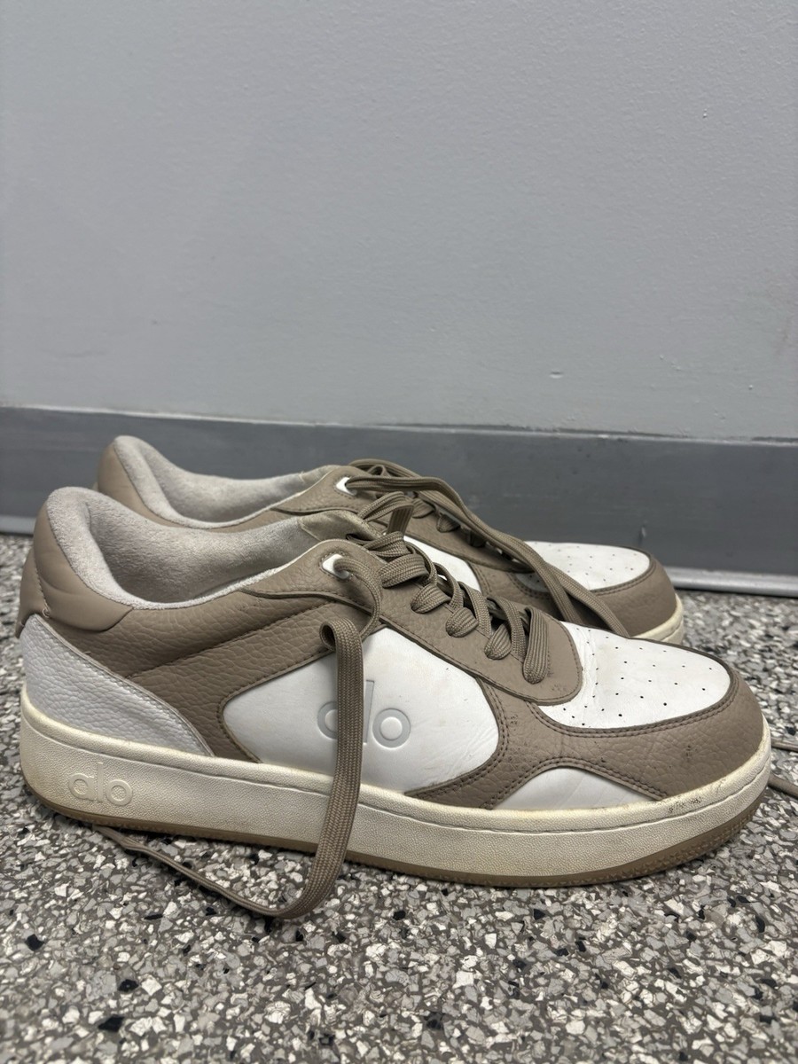 ALO Recovery Mode Sneakers Gravel Leather Unisex NM12.5 / W14 W/Box Extra Laces Alo Yoga Unisex Alo Recovery Mode Sneakers Size 12.5 M  main image 3