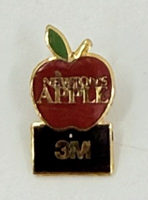 Newton's Apple Lapel Pin 3M Sponsor Educational 80's & 90's PBS TV Show