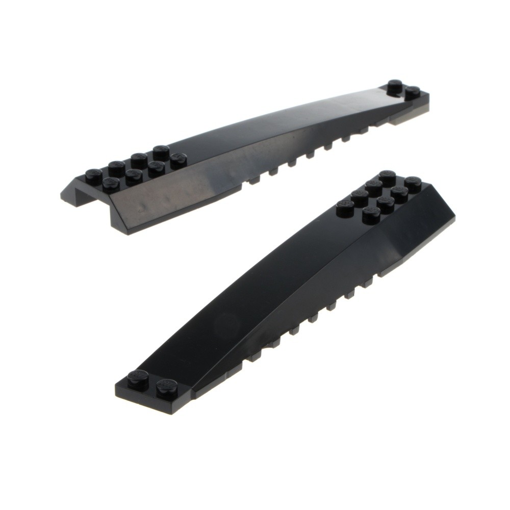 2x Lego Wedge Wing Plate 16x4x1 Black Slope Brick Star Wars Batman 4403 453