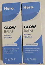2 HERO COSMETICS Glow Balm Radiant Skin Stick, 0.4 oz