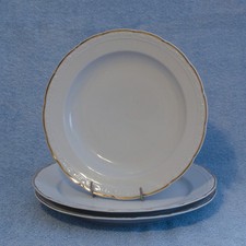 Teller Goldrand Apulum Fine Porcelaine Tiefer Suppenteller Flacher Speiseteller